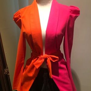Pink & Orange jacket pant suit!